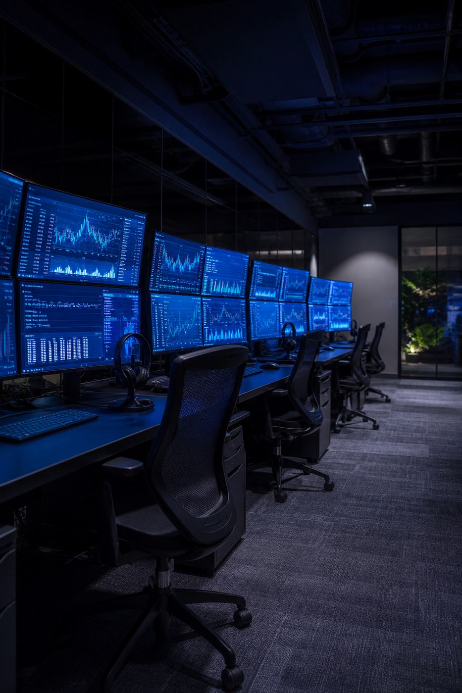 Professional CryptoLand trading floor